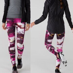 Lululemon Speed Tight‎ Berry Print High Rise Leggings Size 6 Yoga Pants Retro